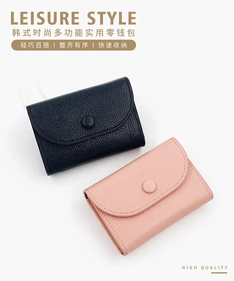 1PC Practical Women's Small Card Wallet Simple and Fashionable Small Card Bag School Girls' Coin Wallet Key Storage Bag