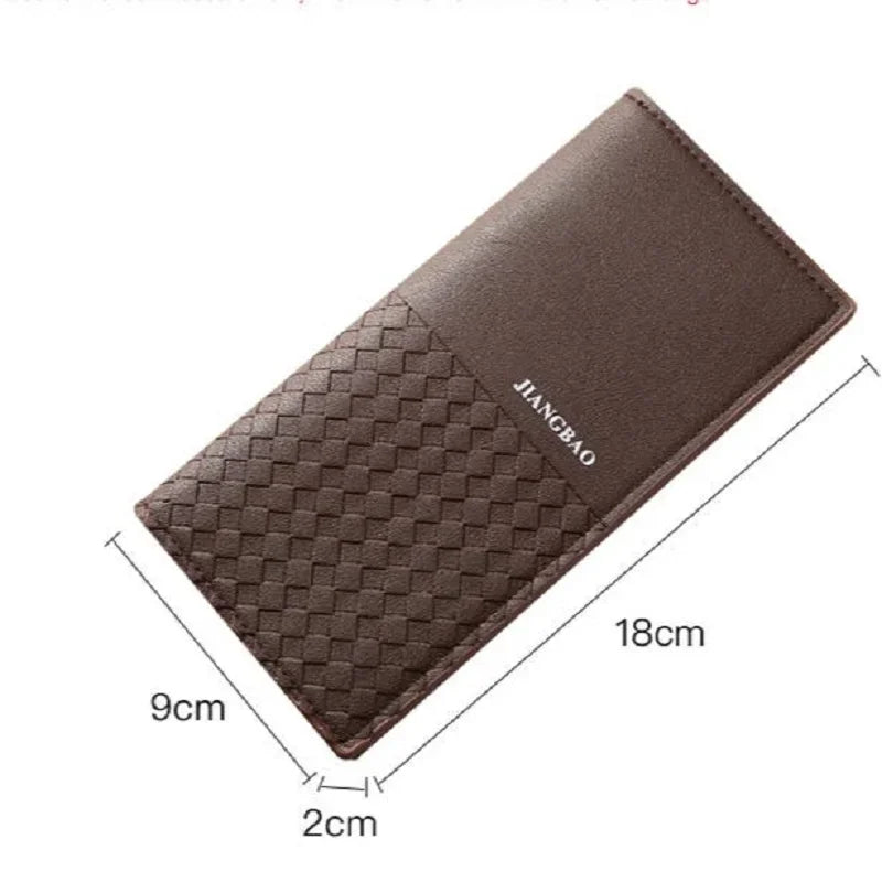 High-quality  Long Wallets for Men Brown Leather Rfid Blocking Bifold Slim Wallet Man Cash Envelope Zipper Coin Pouch  도매