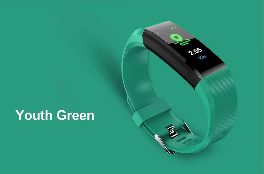 Smart Watch 115Plus Bracelet Heart Rate Blood Pressure Band Fitness Tracker Smartwatch Bluetooth Wristband