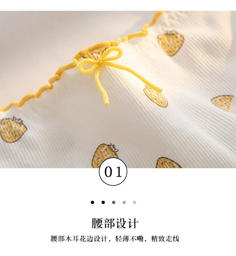 2023 New Women's Cotton Underwear Girl's Cute Flower Briefs Mid Waist Seamless Underpants Sexy Lace Panties Female Lingerie M-XL
