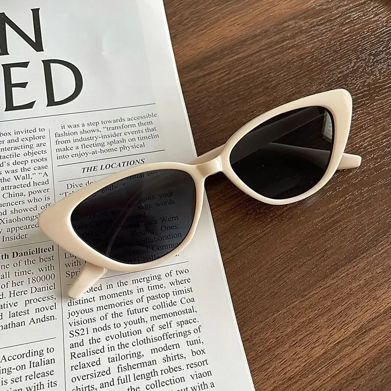 Vintage Cat Eye Women Sunglasses Vintage Small Frame Sun Glasses for Men Luxury Brand Design Outdoor Eyewear UV400