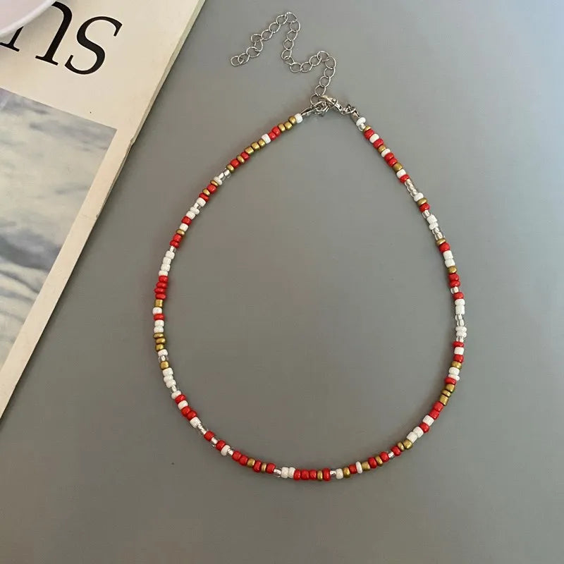 Fashion Choker Necklace for Girl Women White Color Nature Shell Love Heart Fashion Short Necklace Gift for Friend Spring Summer