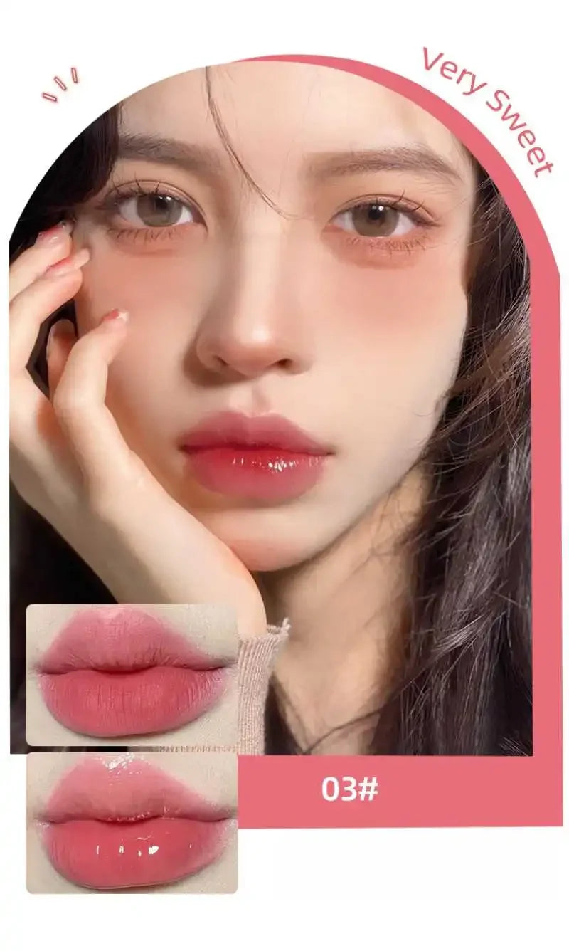 Matte Velvet Sexy Red Tint Double Head Lip Gloss Liquid Lipstick Waterproof Lipgloss Lasting Lip Glaze Korean Makeup Cosmetics