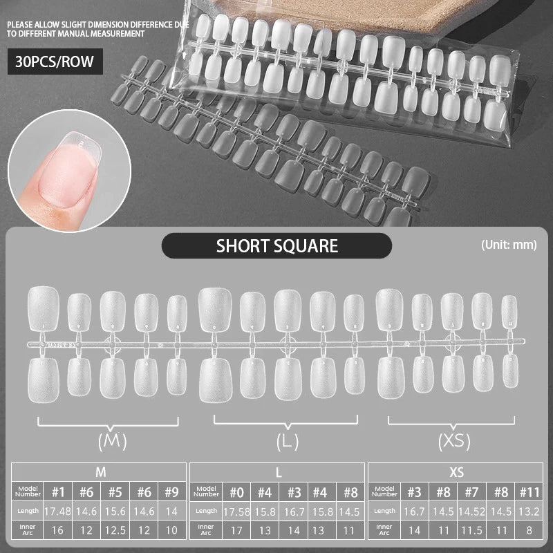 24Pcs/Set White French Press on Fake Nails Full Cover Artificial Wearable Nail Beauty Tips Naked French White False Nails Art