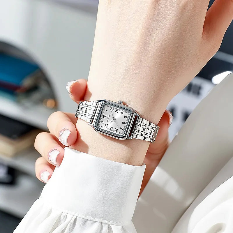 Famous Brand Watch for Women Fashion Roman Numeral Dial Quartz Watch Stainless Steel Strap Luxury Gift Wristwatch Dropshipping
