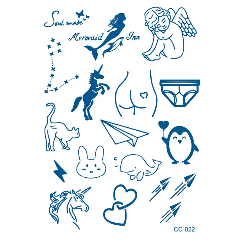 Finger Cochlear Herbal Fruit Juice Tattoo Sticker Waterproof Men Women Lasting Small Love Planet Semi Permanent Temporary Tattoo