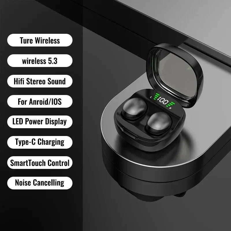 Invisible Bluetooth 5.3 Headphones Sleep Earphones HiFi Stereo Wireless Headsets Noise Reduction Earbuds for Xiaomi Huawei