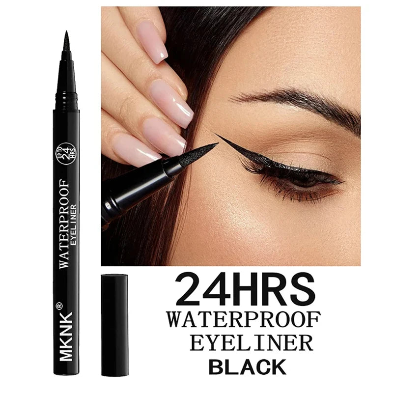 QuickDry Eyeliner Pencil Makeup Long Lasting Smooth Matte Eye Liner Waterproof Anti Smudge Liquid Eyeliner Pen Eyes Cosmetics