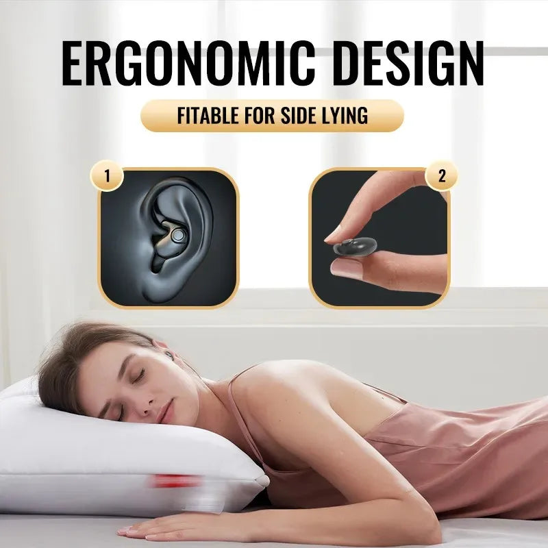 Invisible Bluetooth 5.3 Headphones Wireless Sleep Earphones HiFi Stero Noise Reduction Earbuds Sports Headsets for Xiaomi iPhone