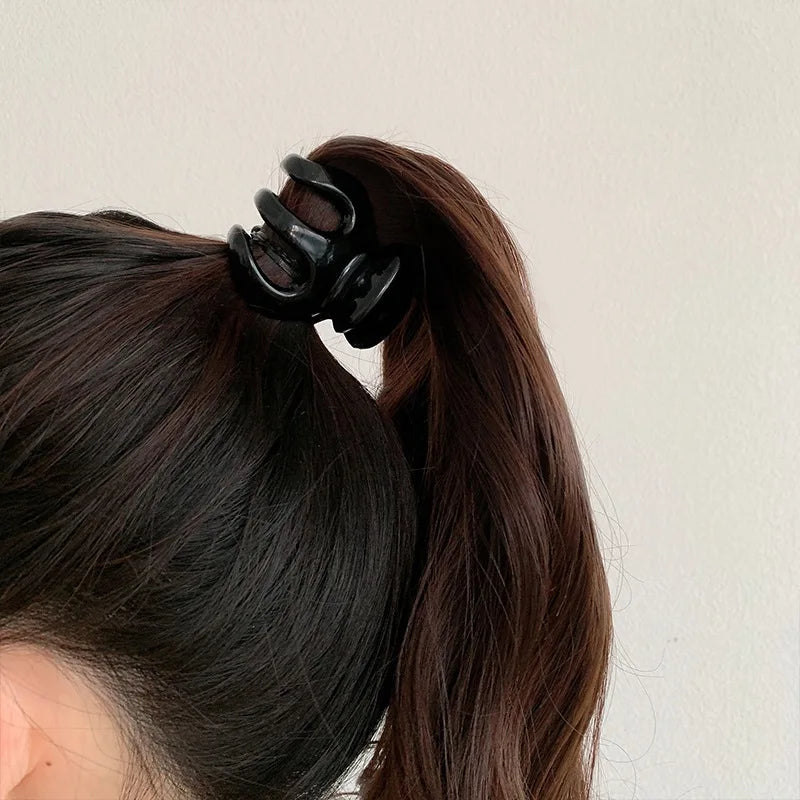 머리핀 Fashion Hight Ponytail Hair Claw Clip Acrylic Small Hair Claws Women Girls Shark Clips Headwear Barrette Hair Accessories