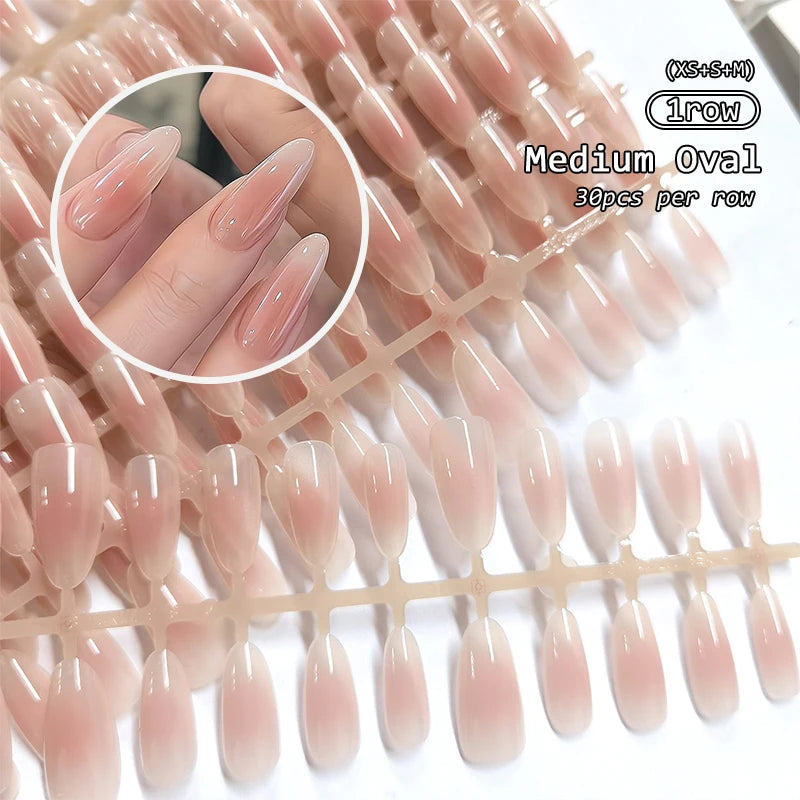 30Pcs Nail Tip Fake Nail Fashion Wearable False Nails Simple Full Cover Press on Nails DIY Wear Nail Tool